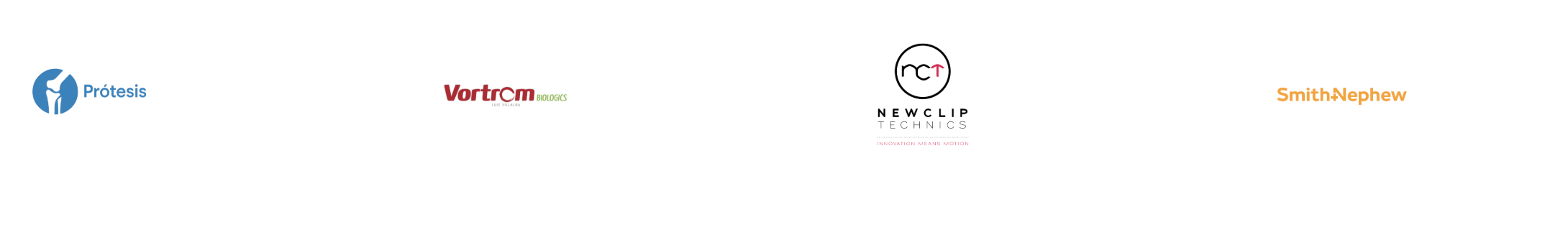 Partners: Prótesis, Vortrom Biologics, Newclip Technics, Smith+Nephew